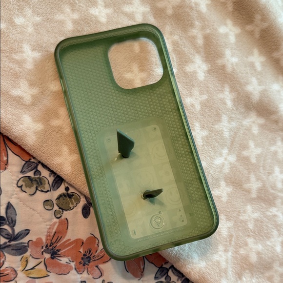 Loopy Patterned Green Phone Case with Loop - Picture 2 of 2